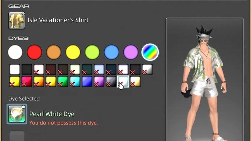 Customise Isle Vacationer’s Glamour Set Final Fantasy XIV